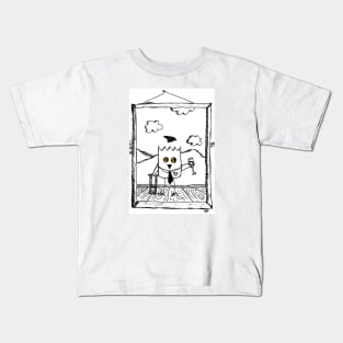 BAD LARRY PEEKS Kids T-Shirt